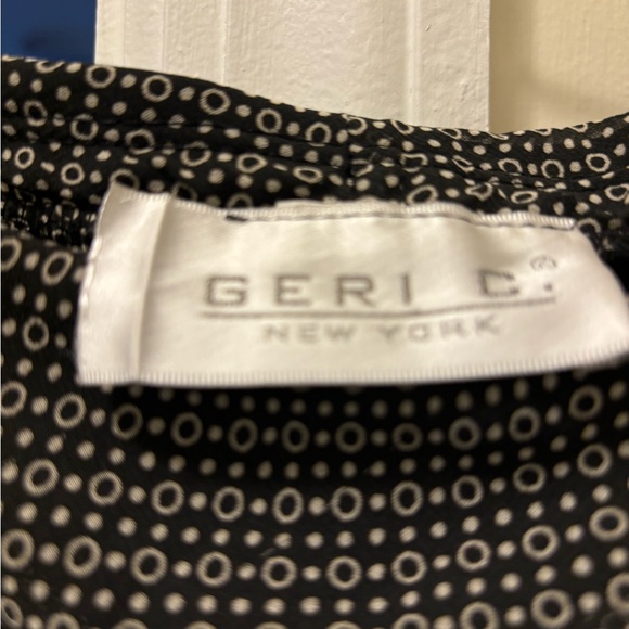 Geri C New York W Size M A Line Flounce Black/White Elastic-Waistband Midi Skirt - Picture 7 of 10